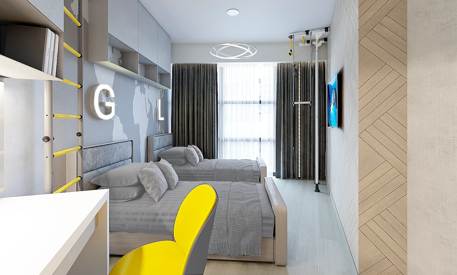 Kids’ room — two boys’ zones